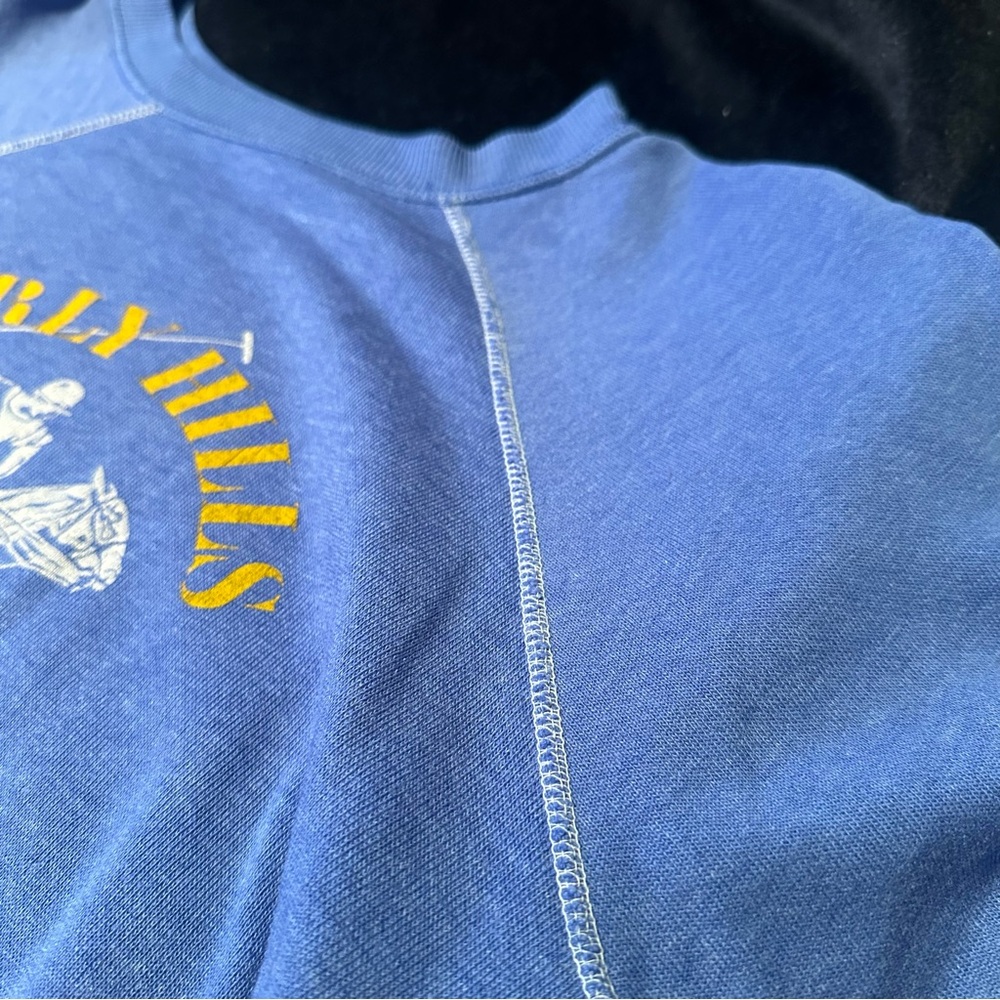Vintage 80s Beverly Hills Polo Club Crewneck Sweatshirt Blue - Picture 4 of 8